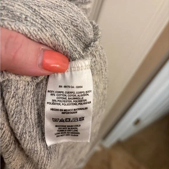 Anthropologie T.La Gray Knee Length Sweater Dress Women’s Size Small Front Tie - Picture 5 of 12